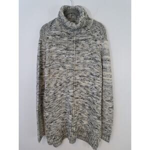 John + Jenn Women's Black And White Turtleneck Sweater Size M